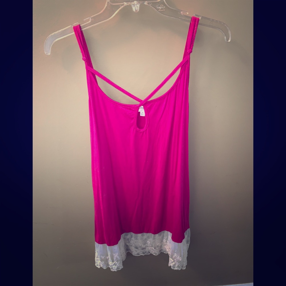 Umgee spaghetti strap keyhole tunic